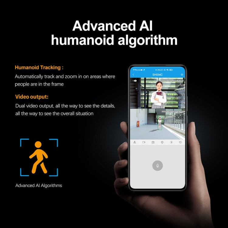 SriHome SH034C 4.0MP AI Humanoid Tracking WiFi Outdoor Surveillance Camera SriHome SH034C 4.0MP AI Humanoid Tracking WiFi Outdoor Surveillance Camera